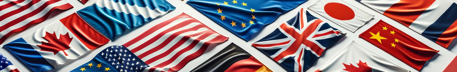 flags of the USA, Germany, European Union, Canada, Japan, C